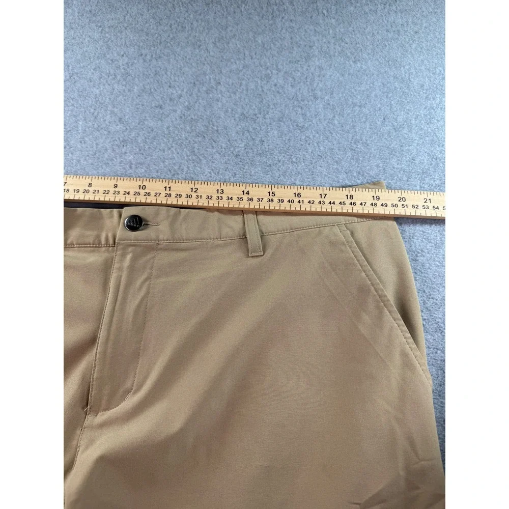 Adidas Primegreen Mens Golf Shorts Tan Khaki Flat Front GU0439‎ Size 38